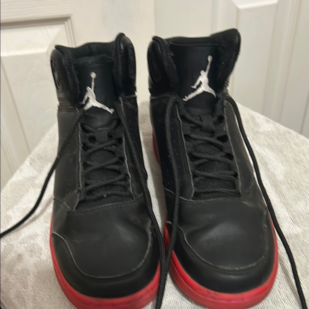 Black and Red Men's High-Top Sneakers